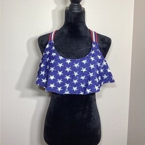 Xhilaration American Swim Top Size Large